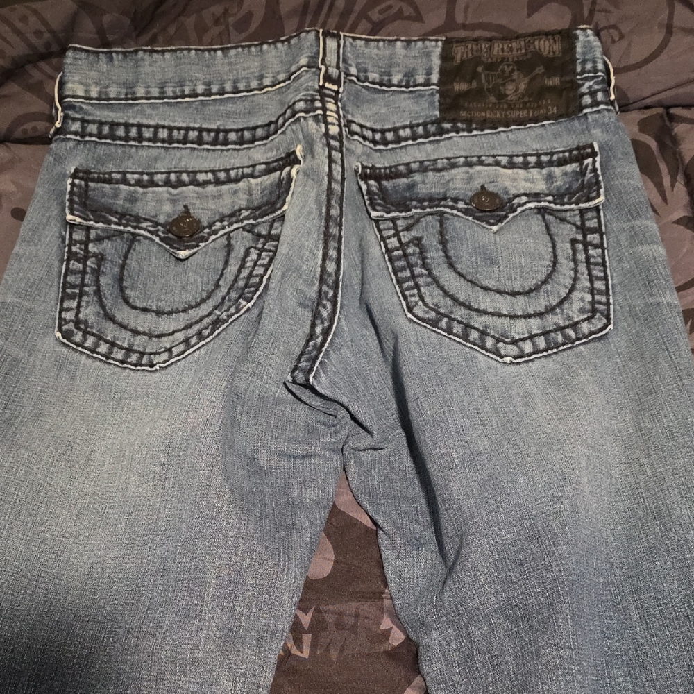 True Religion Blue Boot Cut Jeans for Women